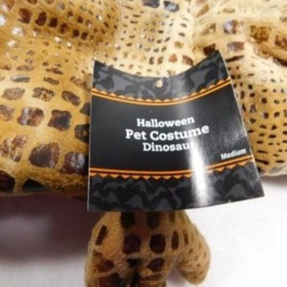 Dog Costume Dinosaur Brown Reptile Print MEDIUM Length 14-17" Girth 19-23" NWT - Picture 5 of 8